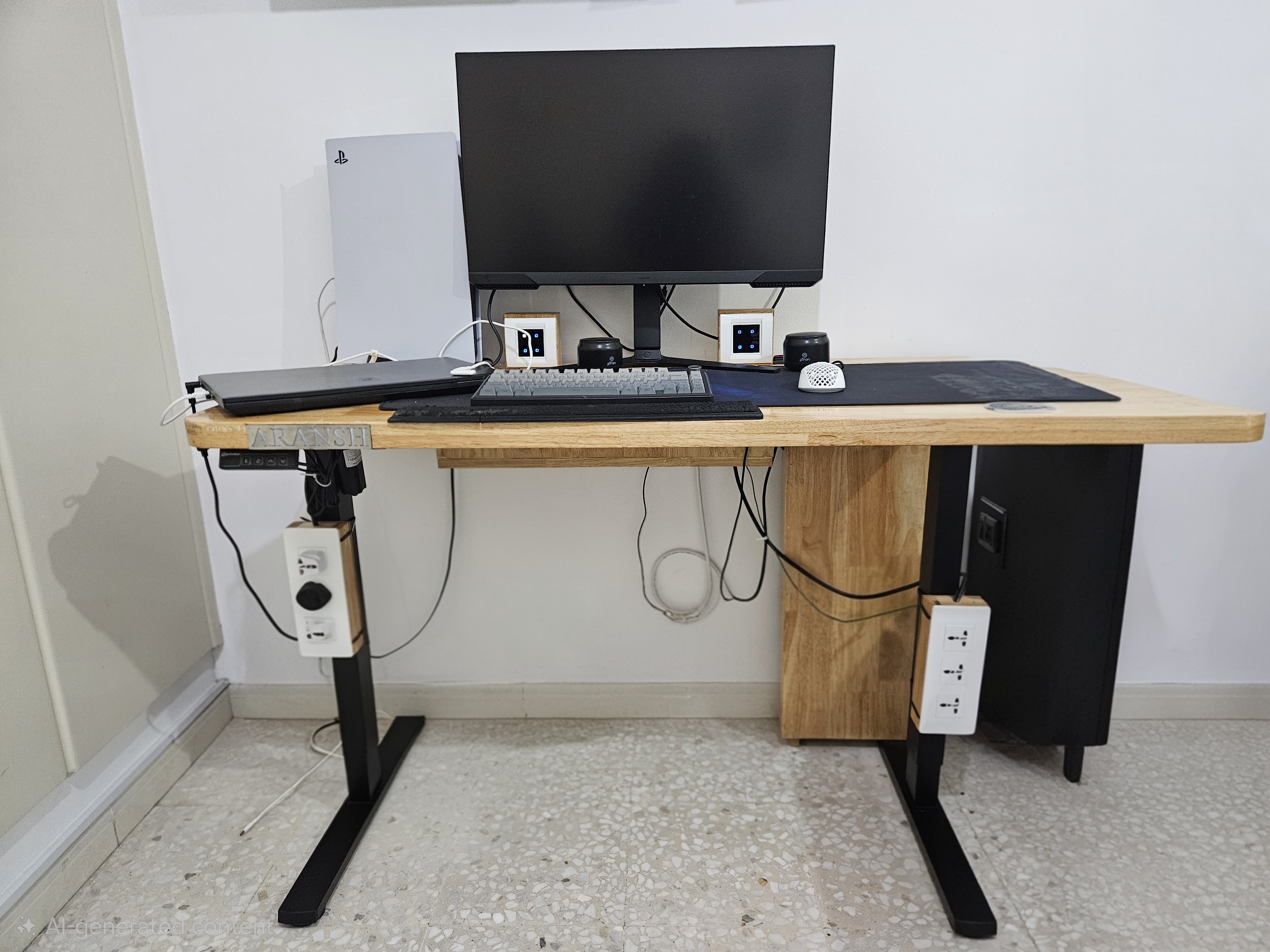Close-up of the AR Smart Desk